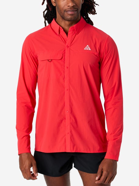 Nike Mens ACG Aireez Button-Up Long Sleeve Top