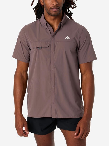 Nike Mens ACG Aireez Button-Up Short Sleeve Top