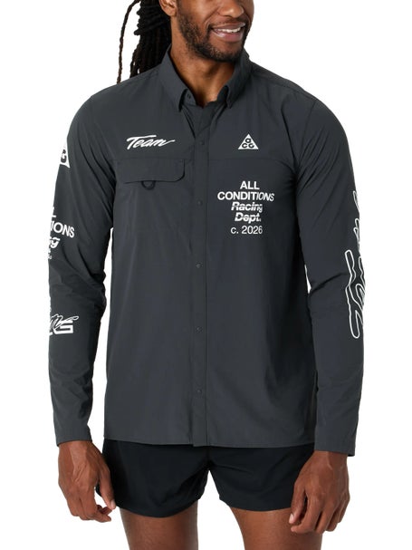 Nike Mens ACG Aireez Button-Up Long Sleeve Top GFX