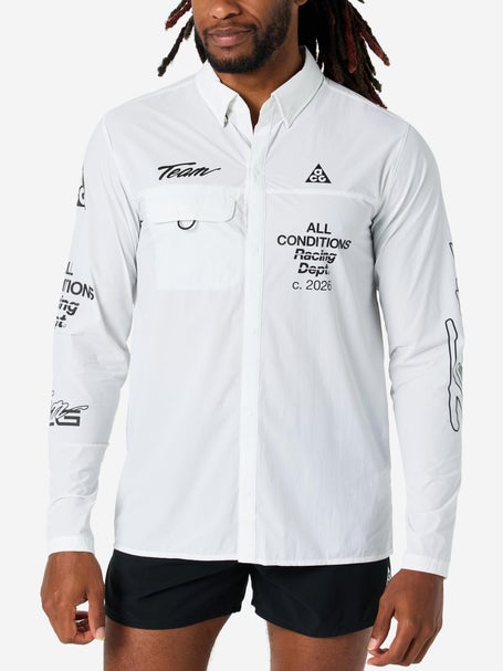 Nike Mens ACG Aireez Button-Up Long Sleeve Top GFX