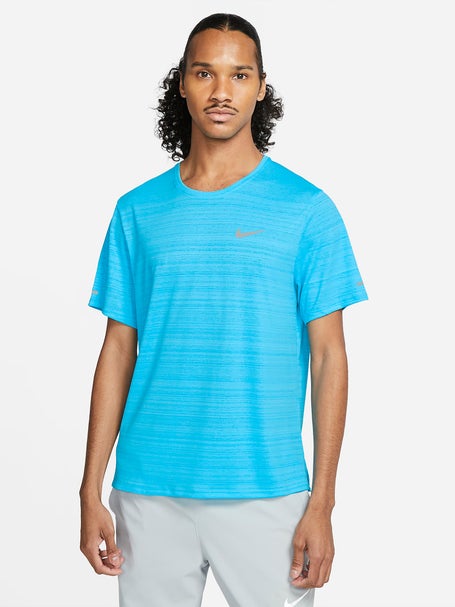 samtidig protestantiske bestøve Nike Men's Core Dri-FIT Miler Short Sleeve Chlorine Blu | Running Warehouse