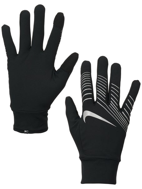 Nike Mens Fleece Hat and Glove Set Black, Black, Silver LG