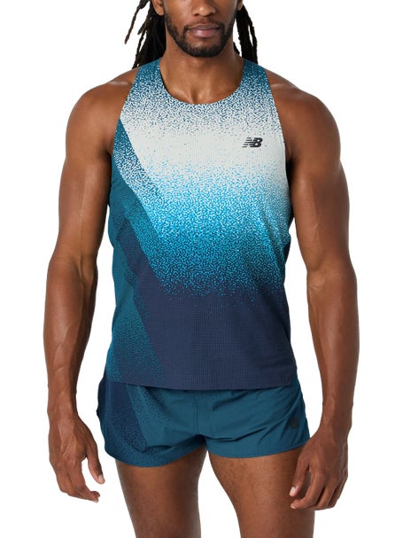 New Balance Mens Race Day Ultra Light Printed Singlet