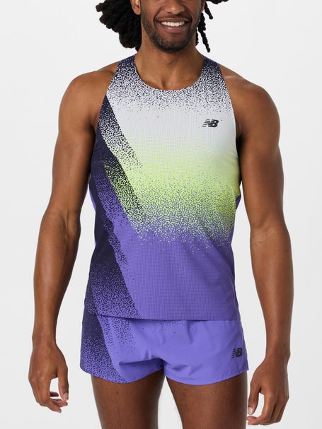 New Balance Mens Race Day Ultra Light Printed Singlet