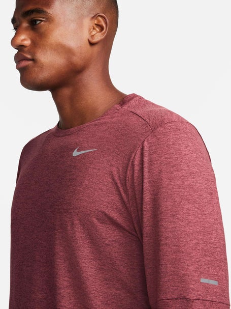 nike men's element crew running long sleeve tee