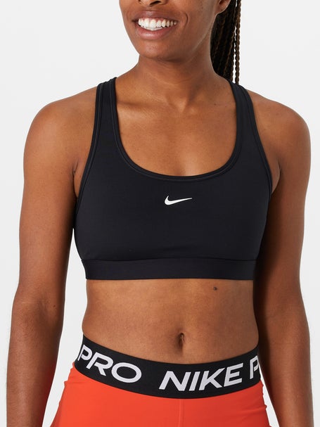 Nike Swoosh Women's Light Support Sports Bra without pads - black/white  DX6817-010