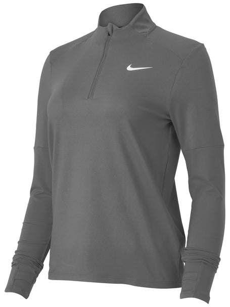 Nike Running Element Dri-FIT half-zip long sleeve top in black