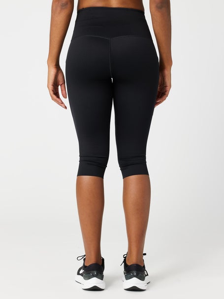 Nike Dri-fit Leggings Capri Running Cropped Black Mesh Womens Size