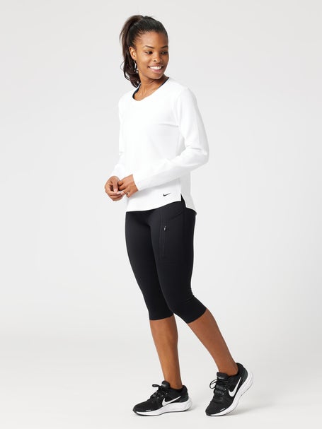 NIKE Dri-Fit Black Mid Rise Straight Leg Yoga Pants | Women's XS | 30  Inseam