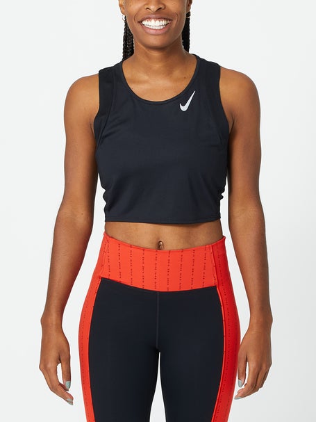 Nike Dri Fit Womens Black Long Sleeve Mesh Back Running Athletic