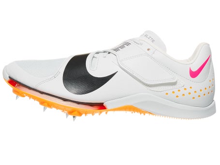 Nike Long Jump Elite Spikes White/Blk/Org | Running Warehouse