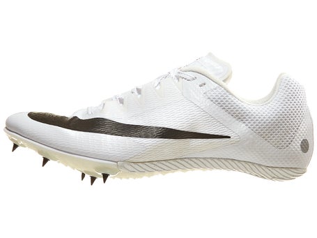 Zoom Rival Sprint Spikes Unisex White/Black/Silv | Running Warehouse