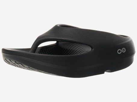 OOFOS OOriginal Plus Thong Unisex Black | Running Warehouse display picture 2