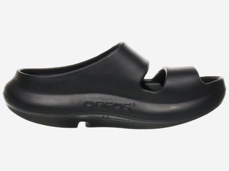 OOFOS OOyea Plus Slide Unisex Black | Running Warehouse display picture 1