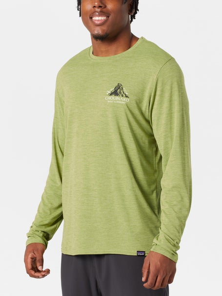 Patagonia Capilene Cool Daily Graphic Shirt-Lands Long Sleeve Men's(Chouinard Crest: Buckhorn Green X-Dye, M)