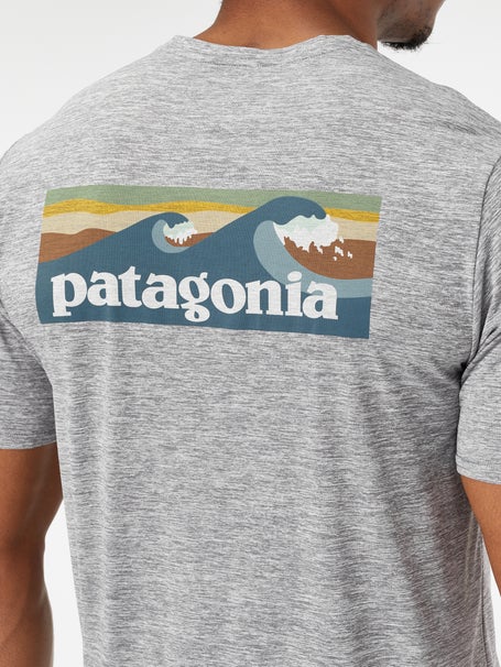 patagonia men's capilene cool daily graphic t shirt blue xxl