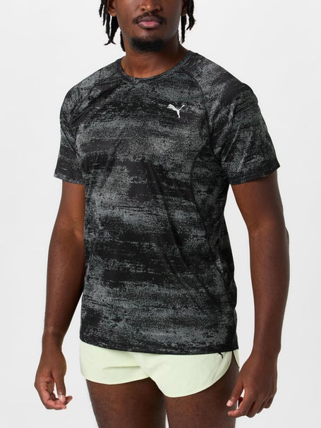 PUMA Mens Run Velocity AOP Short Sleeve Tee