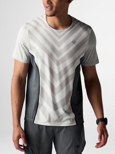 rabbit Mens Gray Zebra Tempo Short Sleeve