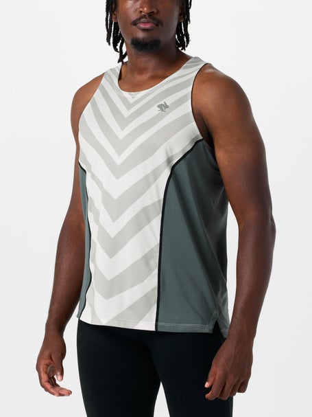 rabbit Mens Gray Zebra Tempo Tank