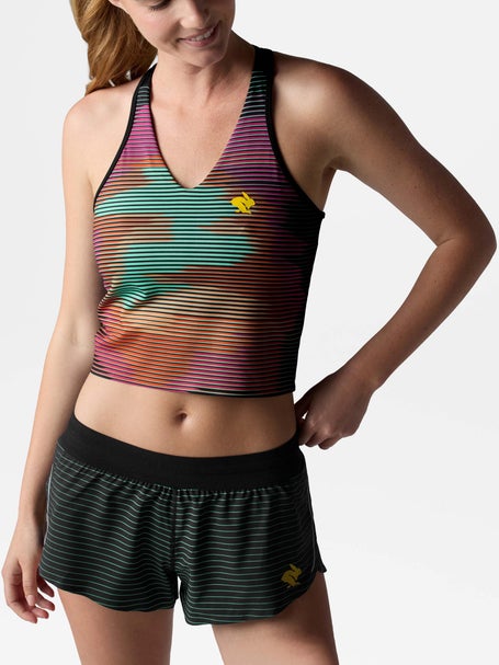 rabbit Womens Go Time Heat Map Crop Top