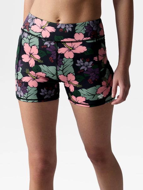 rabbit Womens Hibiscus Floral Speed Leggy 4 Short