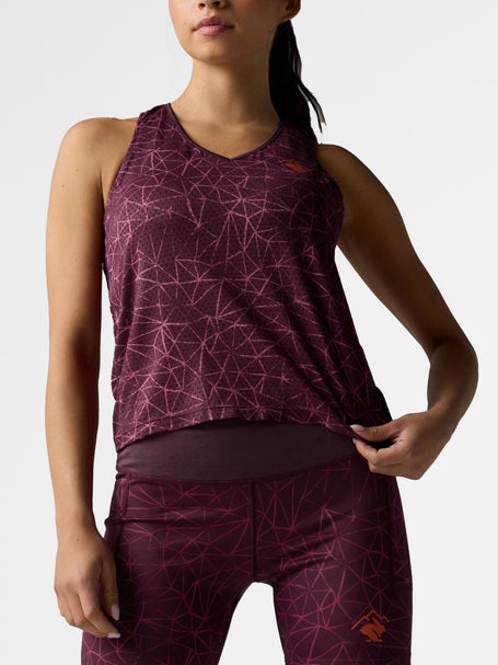 rabbit Womens Print EZ Vee Perf Trail Tank