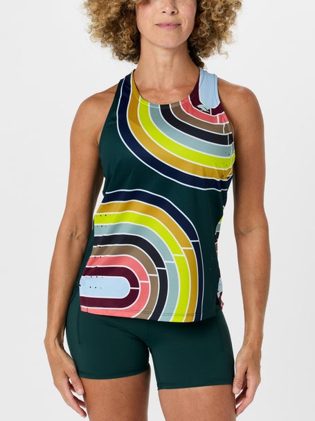 rabbit Womens Race Pace Tank Dark Sea Track