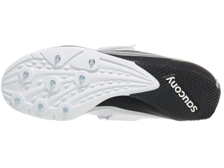 Saucony Soarin J 3 Spikes Unisex White/Black | Running Warehouse display picture 1