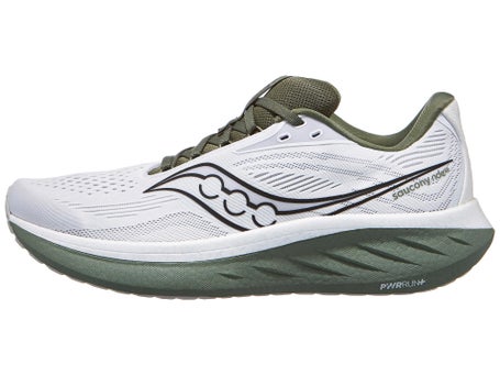 Saucony Ride 18 Men's Shoes White/Olivine | Running Warehouse