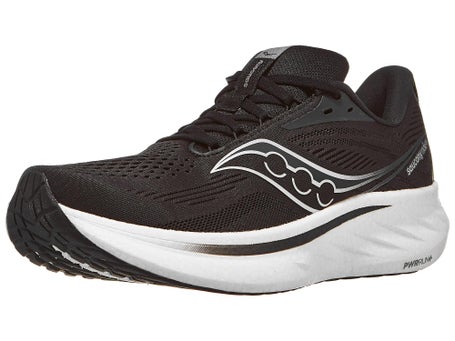 Saucony Ride 18 Men's Shoes Black/White Running Warehouse