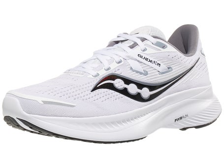 Saucony Guide 16 Men's Shoes White/Black | Running Warehouse