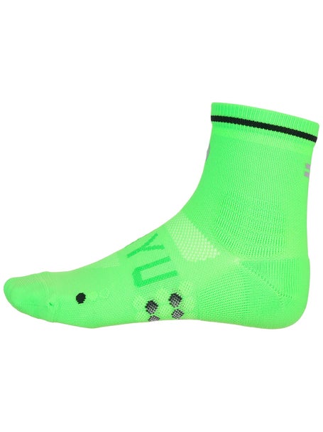 SHYU Racing Quarter Crew Socks Acid/Green/Black