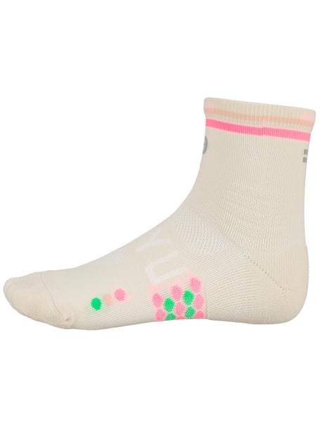 SHYU Racing Quarter Crew Socks Cream/Blush/Peach