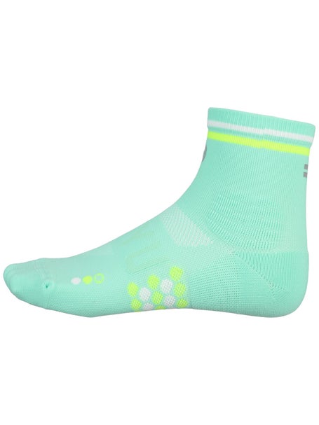 SHYU Racing Quarter Crew Socks Electric/Volt/White