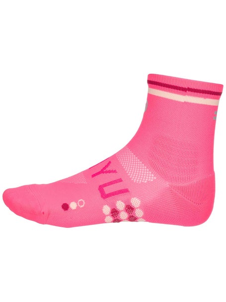 SHYU Racing Quarter Crew Socks Pink/Plum/Blush