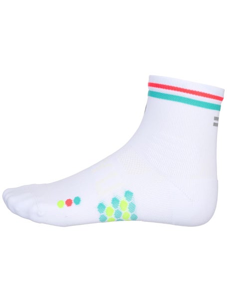 SHYU Racing Quarter Crew Socks White/Teal/Carbon