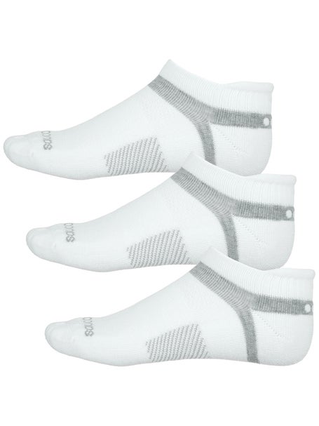 Saucony Inferno Cushion No Show Socks 3-Pack White