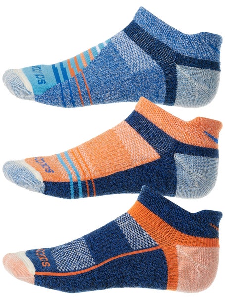 Saucony Inferno Merino Wool No Show Tab Sock 3-Pack O/B