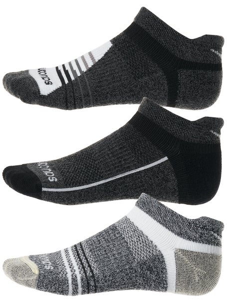 Saucony Inferno Merino Wool No Show Tab Socks 3Pk GyM