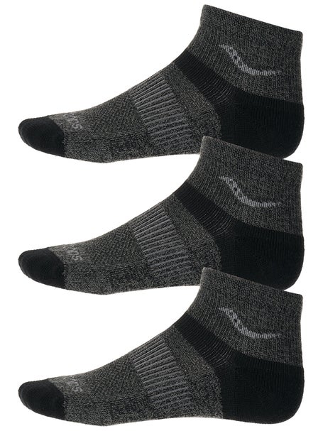 Men Merino Wool Hiking Socks -Lightweight-6 Pairs Pack Black 