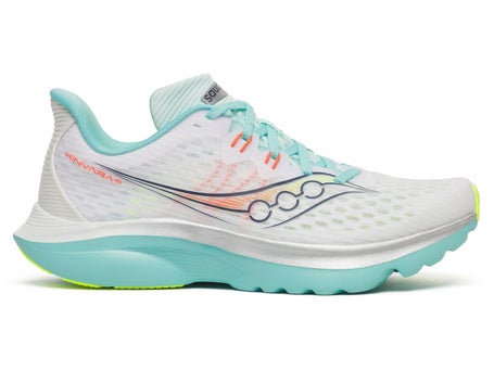 Saucony Kinvara 16\Womens Shoes\White/Aqua