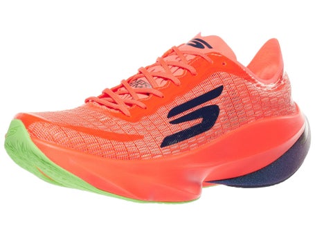 Skechers Aero Tempo Men's Shoes Coral/Blue/Green Running Warehouse