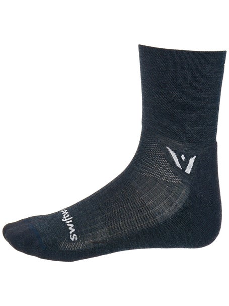 Swiftwick Pursuit Merino Four Quarter Crew Socks Coal