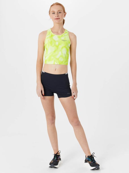 Saucony Women's Endorphin Crop Top Print Running Warehouse