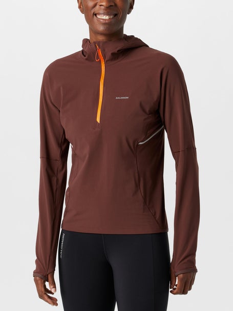 Salomon Womens Sense Aero Hybrid Hooded Half Zip