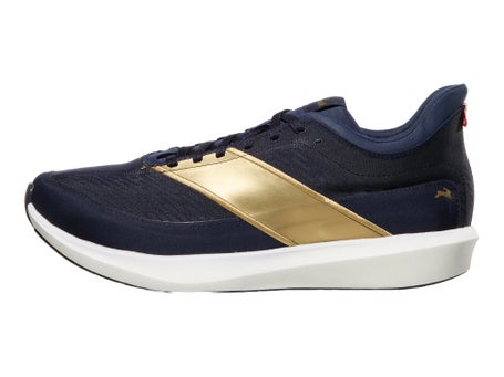 Tracksmith Eliot Racer\Unisex Shoes\Navy/Gold