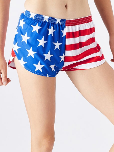 BOA Women's 1 Stretch Elite Split Short USA Flag