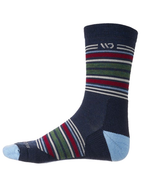Wide Open Mens Multi Stripe Cushioned Micro Crew Socks