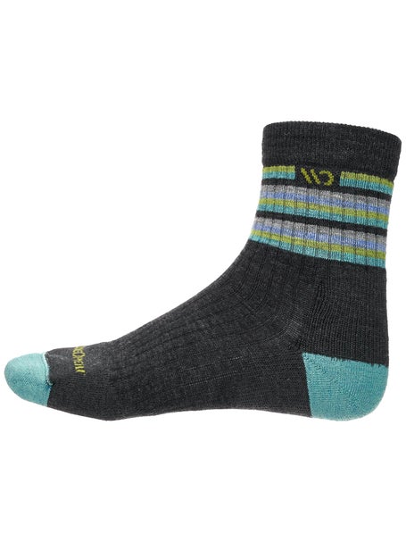 Wide Open Womens Multi Stripe Cushion Micro Crew Socks