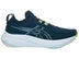 Pair of ASICS Gel Nimbus 26. Upper is navy blue. Midsole is light blue.